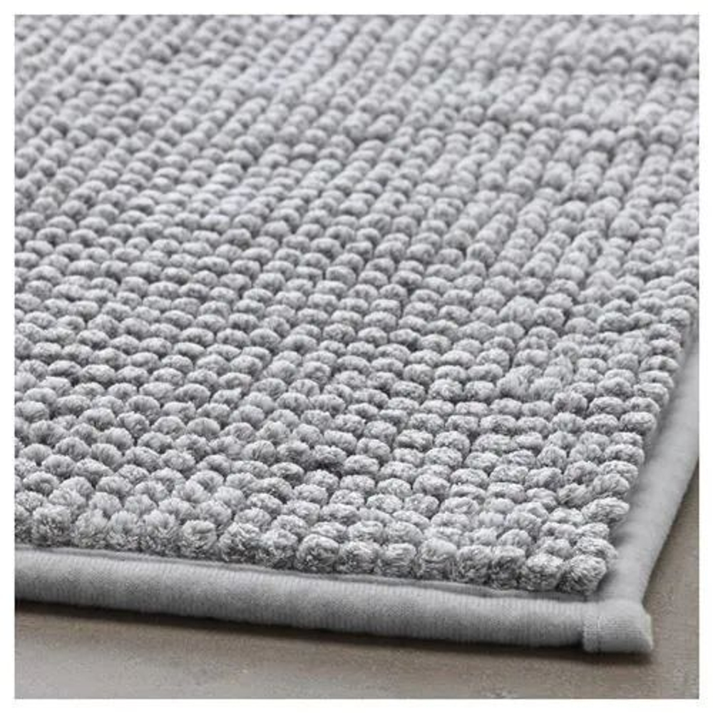 Коврик для ванной IKEA TOFTBO серый/белый меланж 60x120 см.