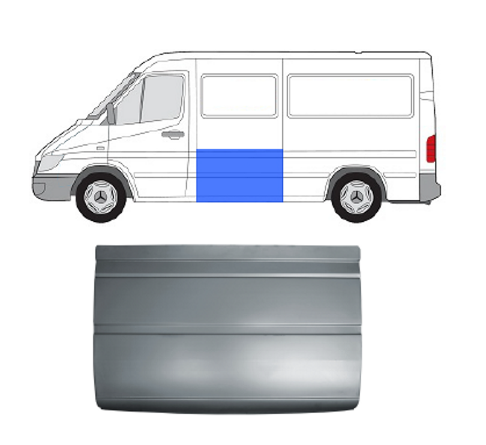 Накладка кузова левая 75см Mercedes Sprinter 1995-2006 (Polcar)