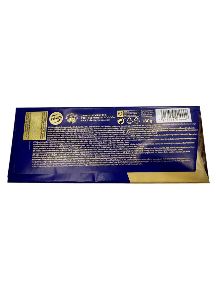 Шоколад молочный Fazer с соленой карамелью 180 г x 2 шт