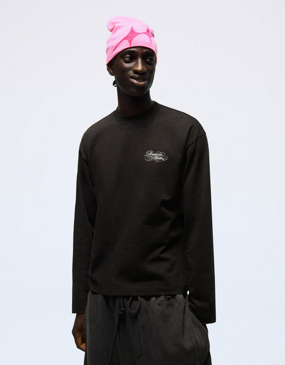 Мужской лонгслив в полоску - BERSHKA