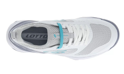Женские теннисные кроссовки Lotto Mirage 200 SPD W - all white/green 929c/quick silver