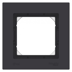 ATLASDESIGN AQUA 1-постовая РАМКА, IP44, КАРБОН