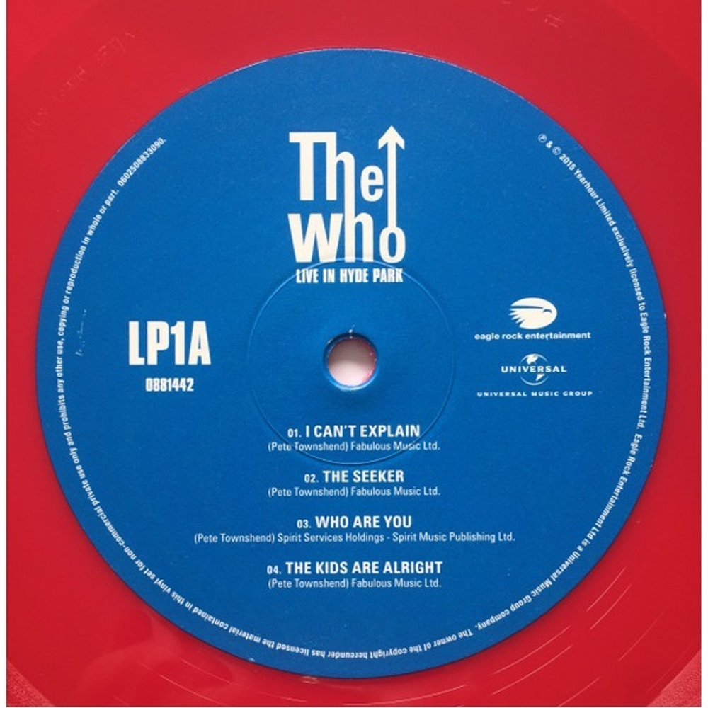 The Who / Live In Hyde Park 2015 (Coloured Vinyl)(3LP)