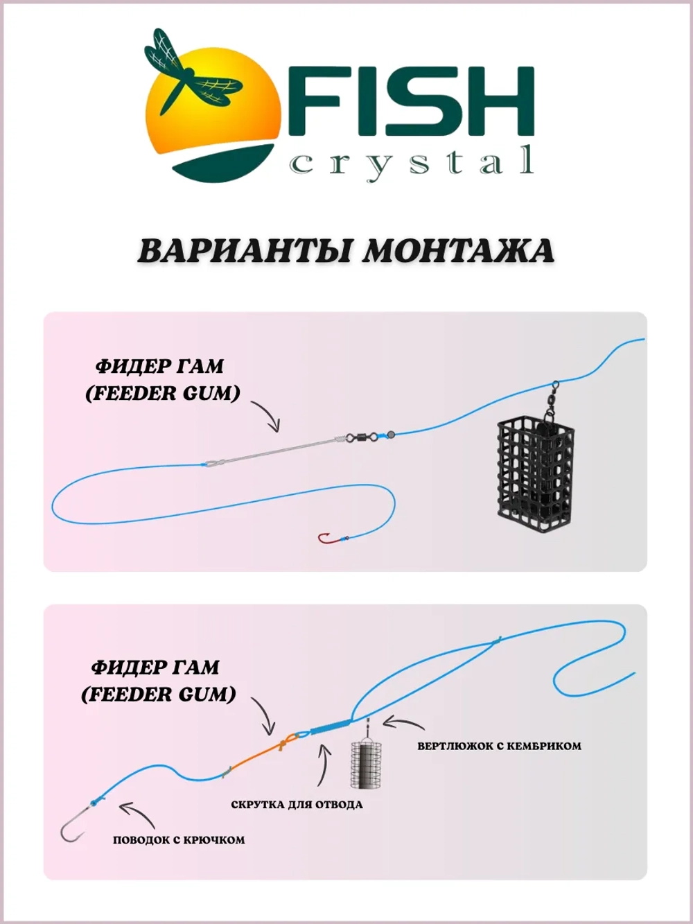 Фидер гам амортизатор для рыбалки 0.6/5м