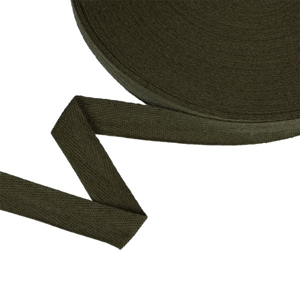Тесьма (лента) киперная (100% х/б) 20 мм / 50 метров, хаки/khaki, Gamma TCT-20