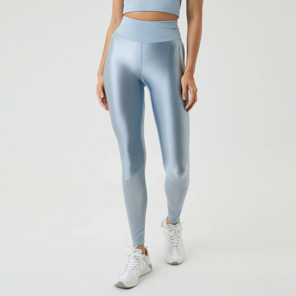 Женские теннисные брюки Björn Borg Borg High Waist Swipe Tight Women - Blue