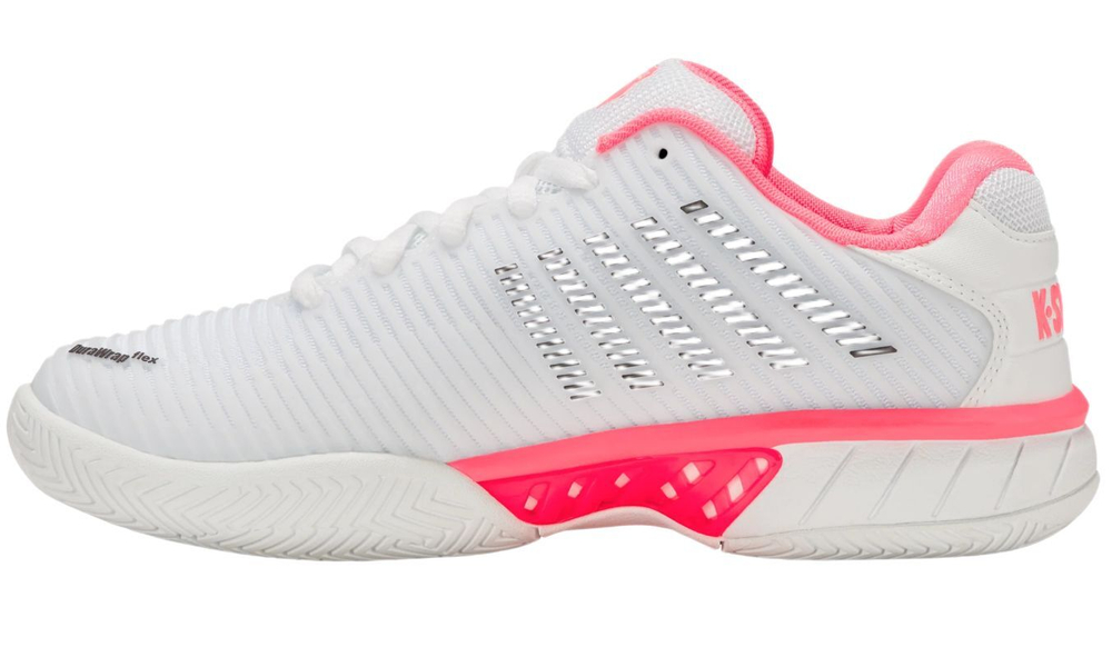 Женские теннисные кроссовки K-Swiss Hypercourt Express 2 - white/neon pastel pink/black