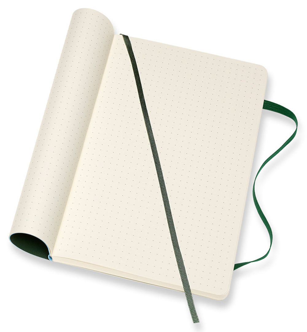 Блокнот Moleskine CLASSIC SOFT QP619K15 Large 130х210мм 192стр. пунктир мягкая обложка зеленый
