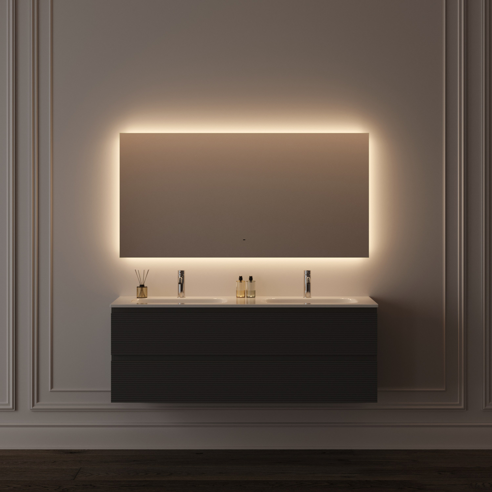 Зеркало для ванной комнаты SANCOS Поле 2.0 (Square 2.0) 1400х800 led подсветка 2700K/4000K/5000K SQ2.1400