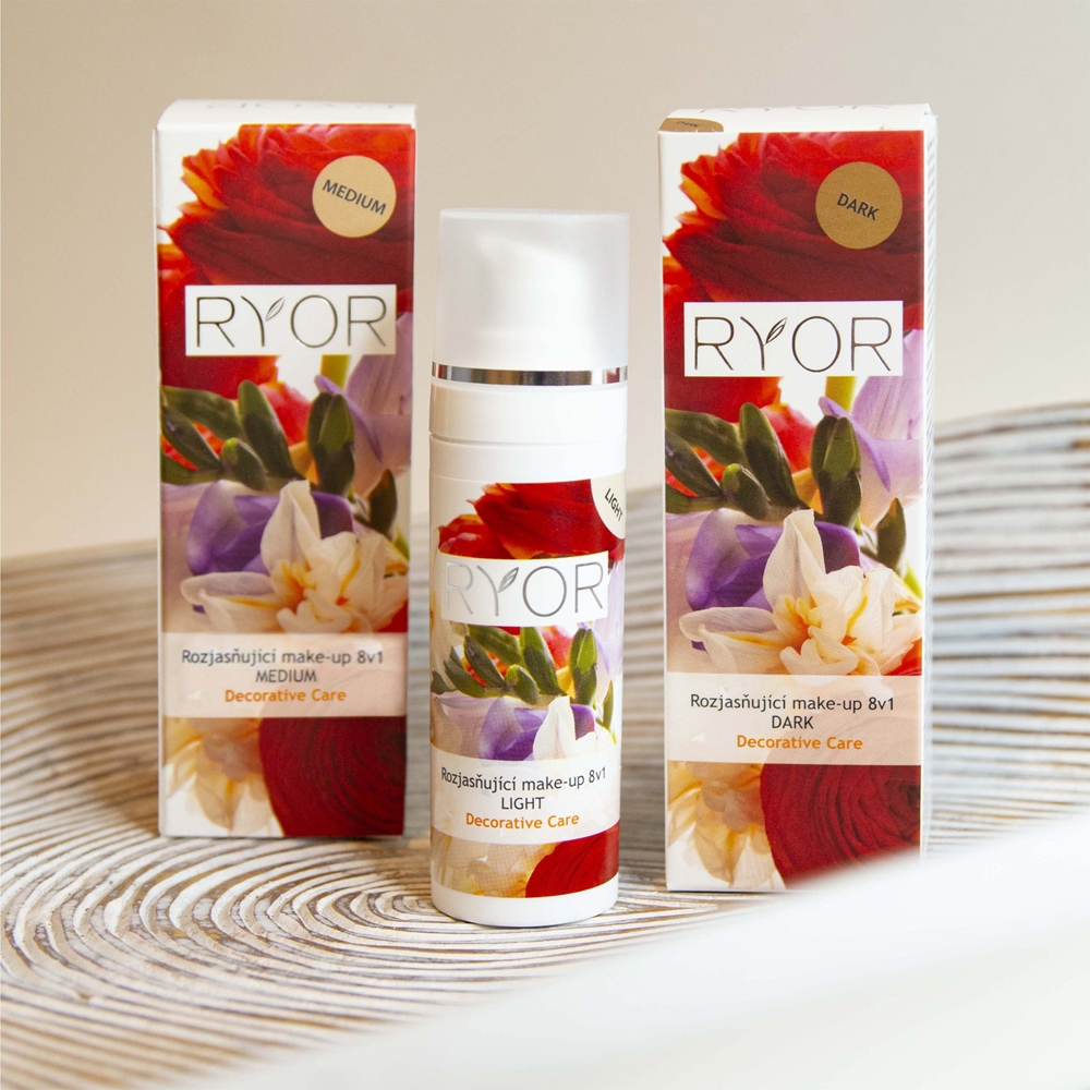 RYOR Decorative Care - Тональная основа, осветляющая 8 в 1 оттенок Dark, 30 ml