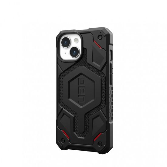 Чехол с поддержкой MAGSAFE Uag Monarch Pro для iPhone 15 Plus 6.7", цвет чёрный (Kevlar-Black)