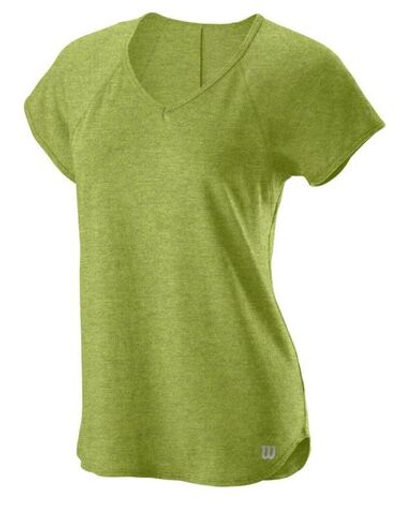 Женская теннисная футболка Wilson W Training V-Neck Tee - dark citron