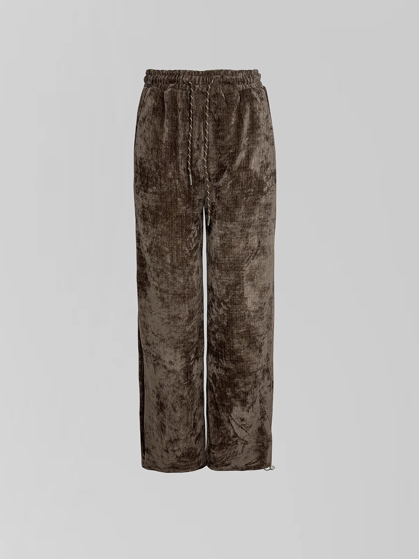Спортивный костюм Yan Fashion 8083 вельветовый из кофты-полузамок и широкий брюк