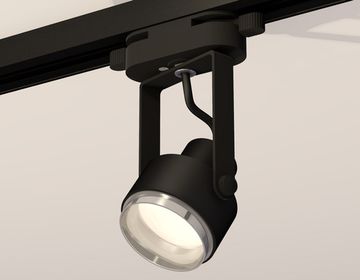 Комплект трекового однофазного светильника 1*GU10 XT6602021 PBK/PSL чёрный полированный/серебро полированное (C6602, N6122) Ambrella