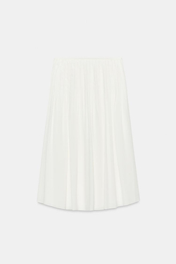 ZARA ЮБКА СО СКЛАДКАМИ — ZW COLLECTION, ЭКРЮ