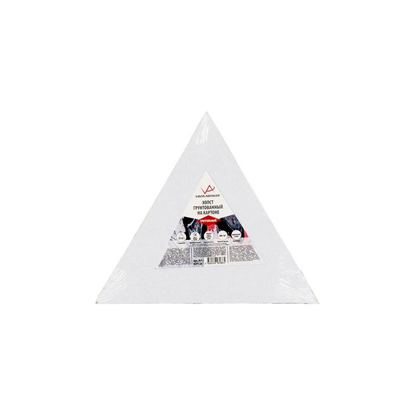 Холст на картоне грунтованный треугольный 20х17.3 см, 280 г/м², Vista-Artista VCPT-20
