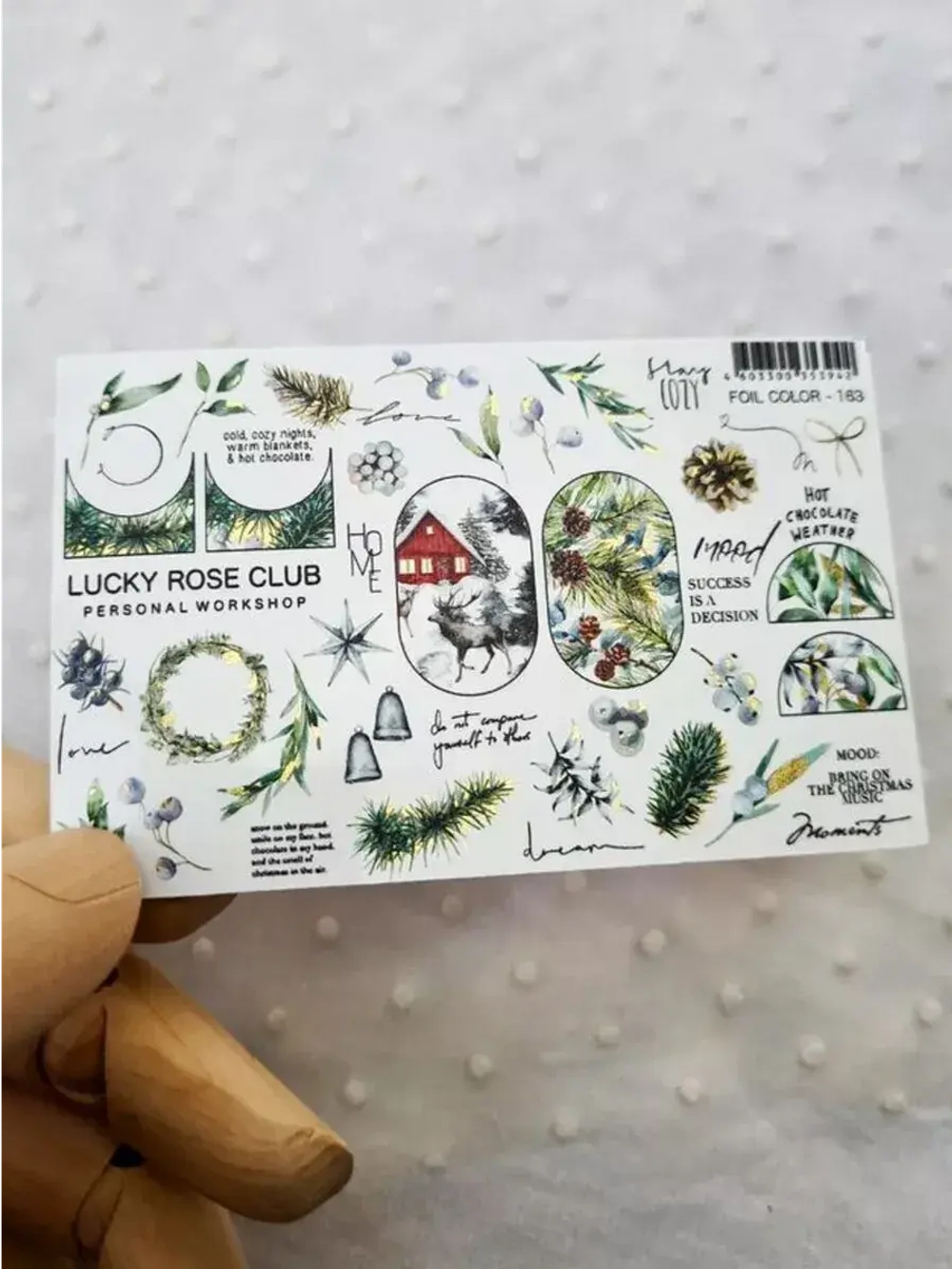 Lucky Rose Слайдеры наклейки для ногтей Foil 163