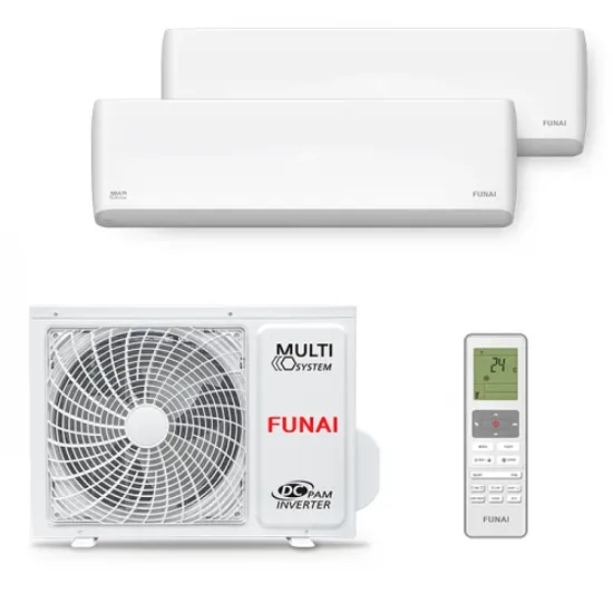 Мультисплит система на 2 комнаты Funai RAMI-SM25HP.D04/S + RAMI-SM35HP.D04/S / RAMI-2OR50HP.D06/U