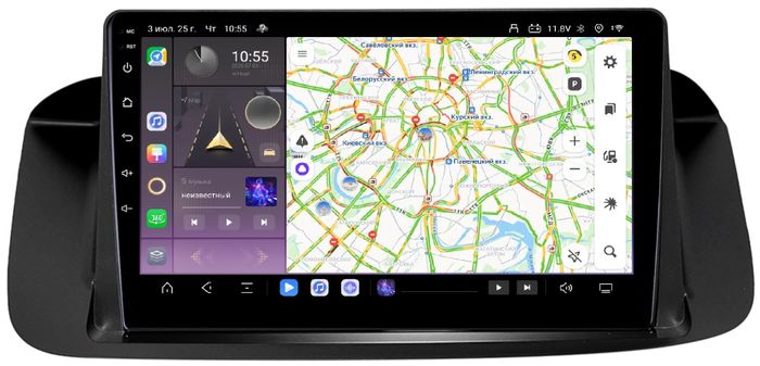 Магнитола для Honda Accord 2008-2012 - Kuberg SF-9228-3 (с усилителем, BSJ, рамка матовая) QLed, Android 13, Быстрейшая, CarPlay, SIM-слот