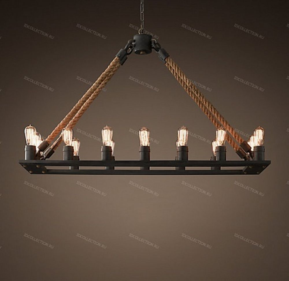 Люстра ROPE FILAMENT ROUND Restoration Hardware 68060371