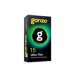 Презервативы Ganzo Ultra thin, ультратонкие, латекс, 18 см, 15 шт