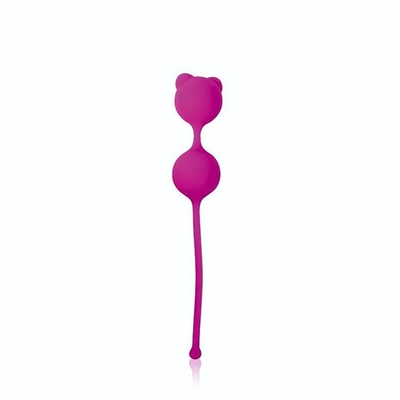 Ярко-розовые вагинальные шарики с ушками Cosmo (Цвет: ярко-розовый)