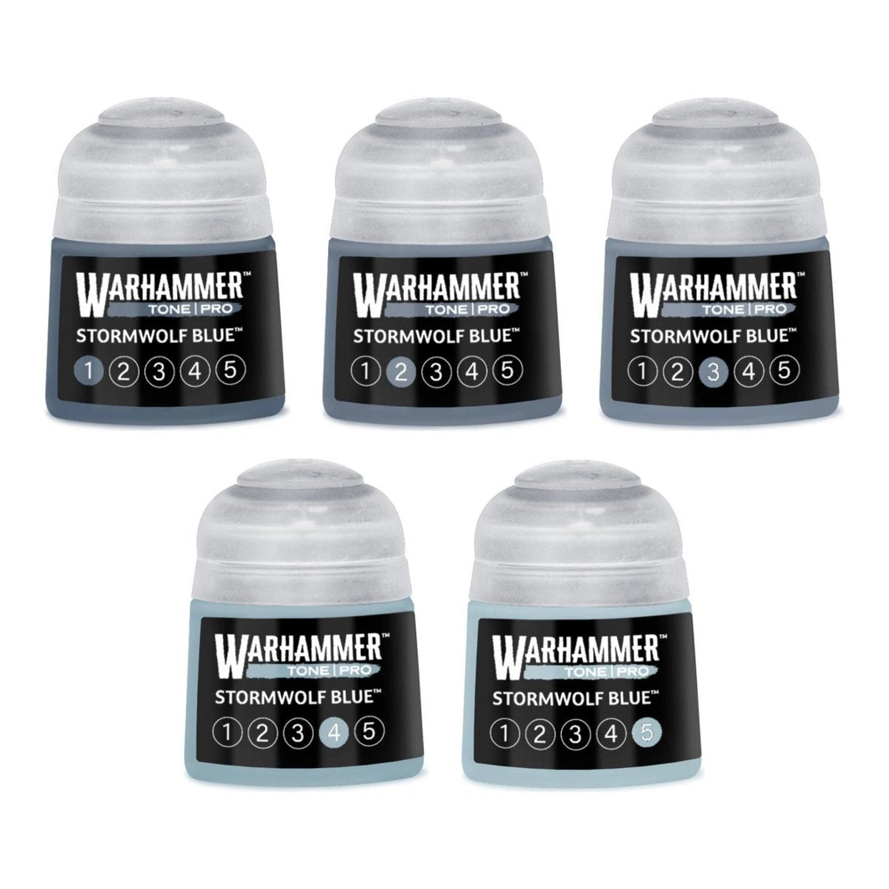 Набор красок Stormwolf Blue — Warhammer Tone Pro, 5 × 12 мл (ПРЕДЗАКАЗ)