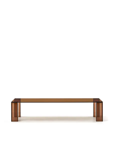 Журнальный столик Adularia из стекла коричневого цвета 140 x 60