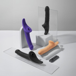 Фаллоимитатор Strap-on-me MULTI ORGASM DILDO c стимуляцией клитора и вибрацией М (фиолетовый)