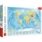 Pazl / Пазлы /Puzzles - "1000" - Physical map of the world / Meridian