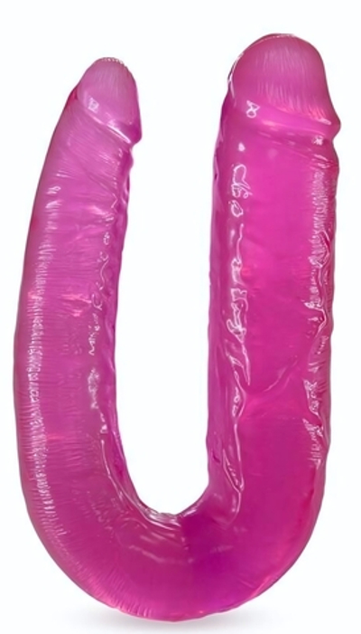 Розовый двусторонний фаллоимитатор Double Headed Dildo - 45 см. (Цвет: розовый)