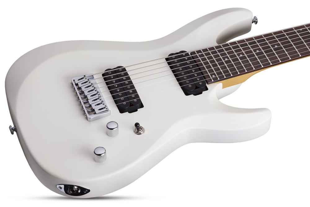 Schecter C-8 DELUXE SATIN WHITE