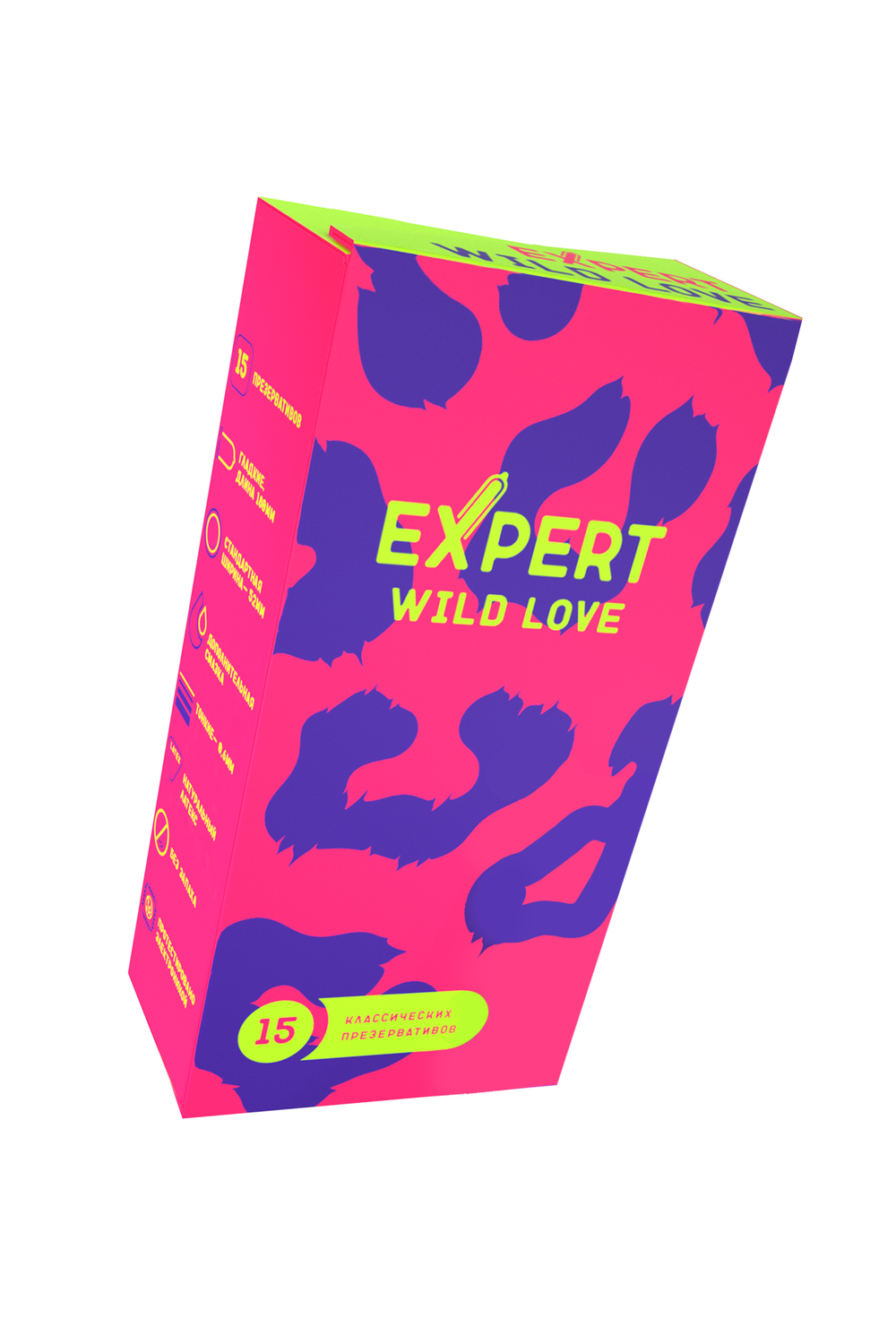 Презервативы EXPERT Wild Love, ребристые с точками, 15 шт