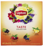 Lipton Чай черный Taste Collection 4 вкуса, 40 пакетиков, 64 г (из Финляндии)