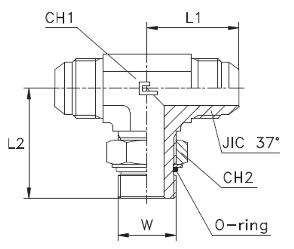 Штуцер FRTA JIC 1.1/16 - UNF 1.1/16