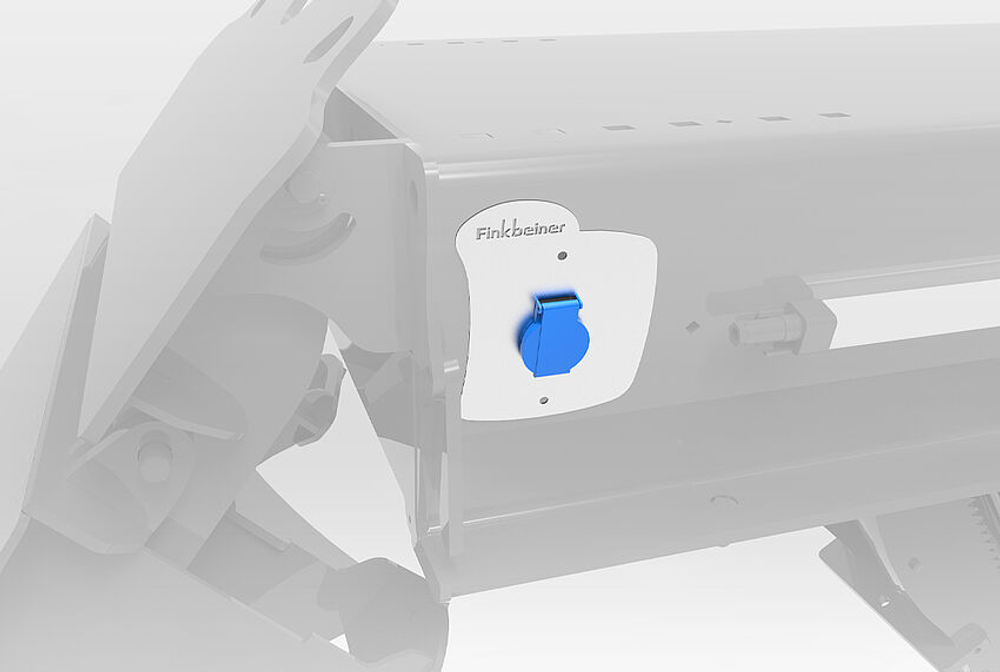 Розетки (2 шт.) 220 В IP54, встроенные в одну из платформ подъёмника HDS