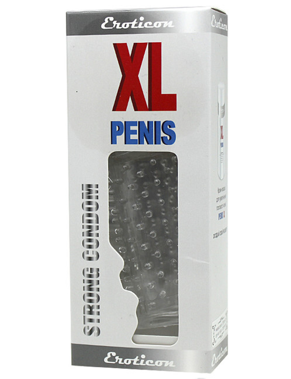 Насадка на пенис с пупырышками и стимулирующим отростком из серии PENIS XL (Цвет: прозрачный)