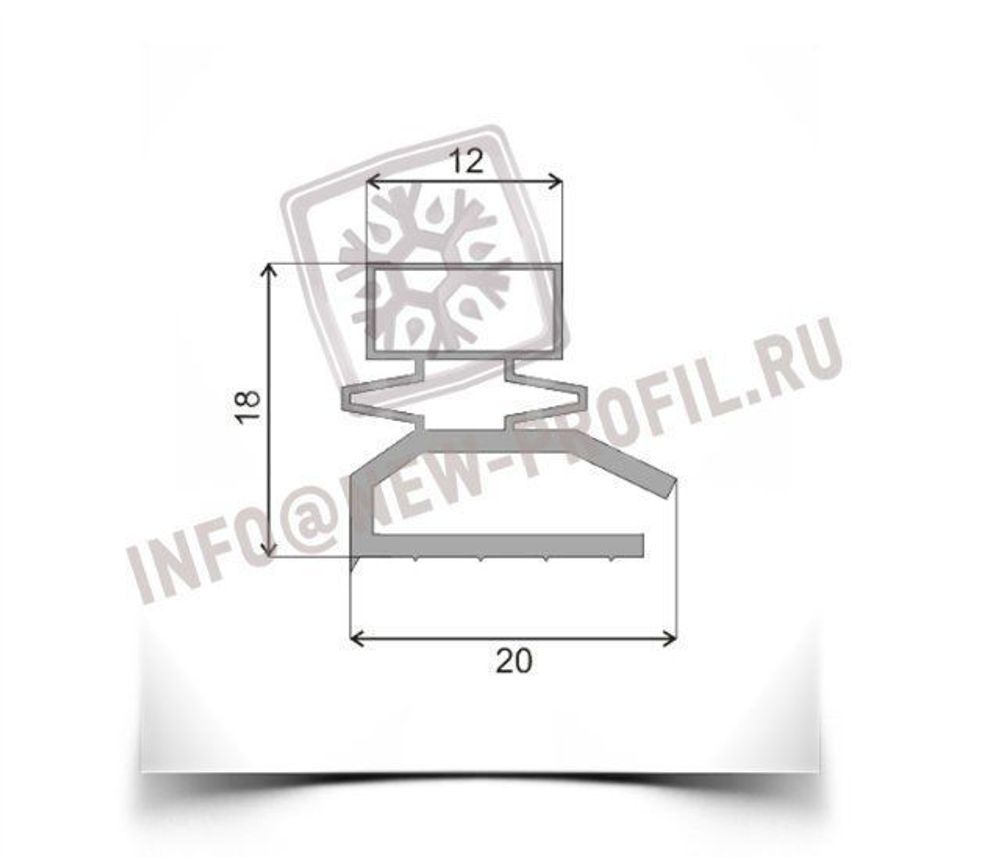 Уплотнитель для холодильника Донбасс 4 Размер 105*55см Профиль 013