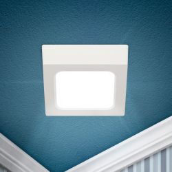 Светильник светодиодный накладной Даунлайт ЭРА LED 20-12-6K квадратный 12Вт 6500К | Downlight