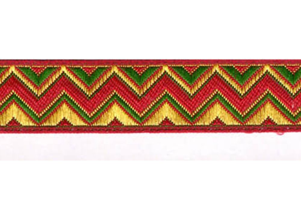 Тесьма жаккард, с1852, рис.9525, ш. 2,2 см