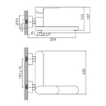 Смеситель для ванны Haiba HB61590 короткий излив хром