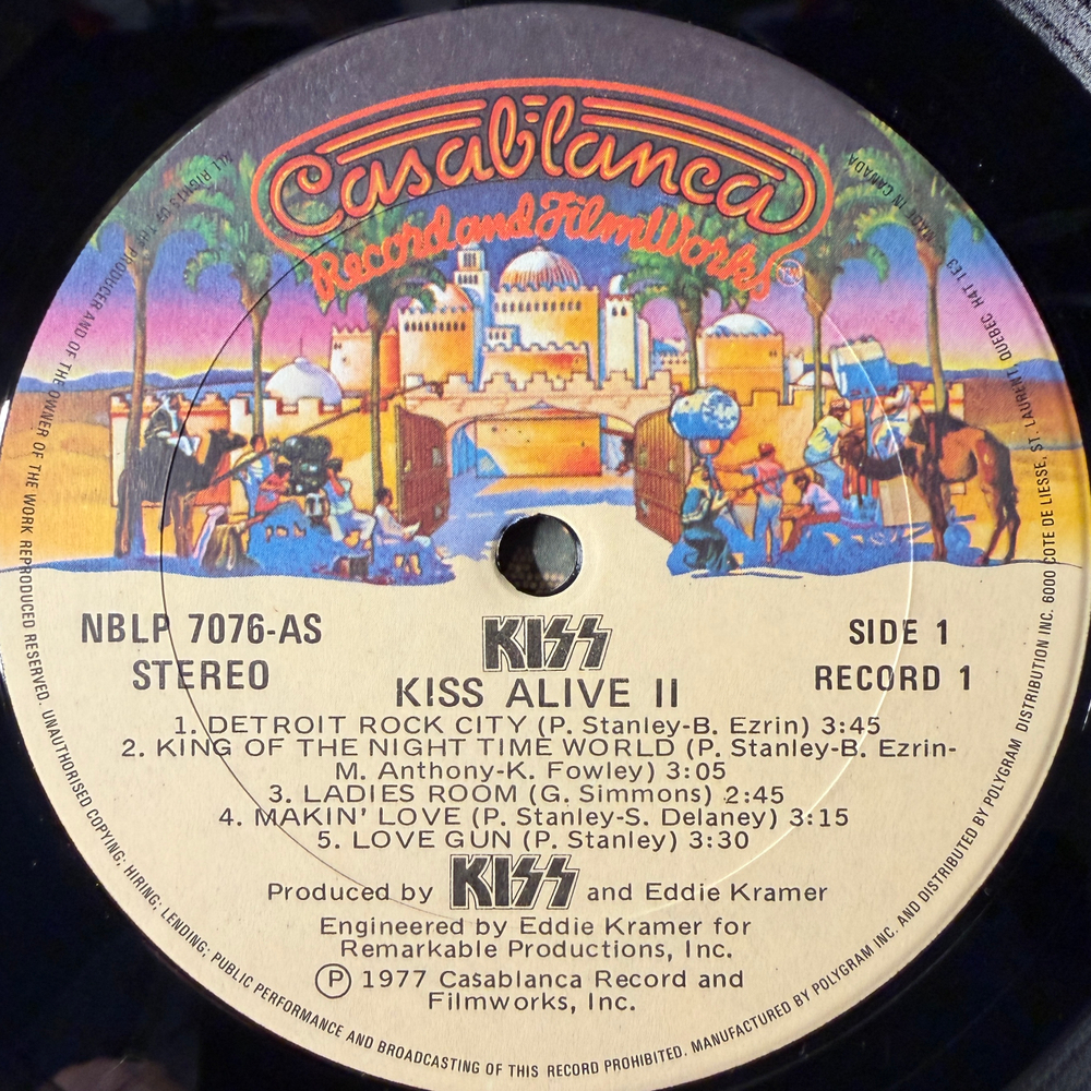 Kiss ‎– Alive II 2LP (Канада 1977г.)