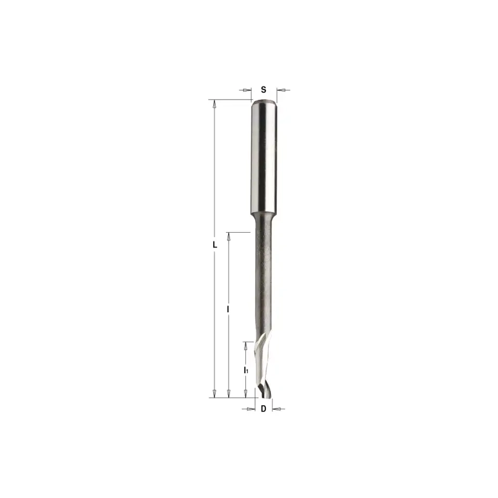 Фреза спиральная по алюминию HSS+Co Z1 S=8 D=8x14/68x100 RH CMT 189.080.51