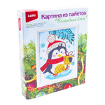 Картина из пайеток 20*24см "Веселый пингвин" (Lori)