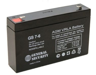 Аккумулятор General Security GS 7-6 ( 6V 7Ah / 6В 7Ач ) - фотография