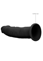 Черный фаллоимитатор Silicone Dildo Without Balls - 22,8 см. (Цвет: черный)