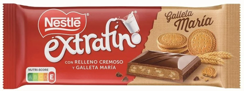 Шоколад Nestle Extrafino Молочный шоколвд со сливочной нач. и печеньем r83г*25шт