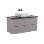 Тумба подвесная Sancos Snob R, Doha Soft 995х445х500, под столешницу без отверстия под смеситель, цвет Black Sky, арт. SNR100SM