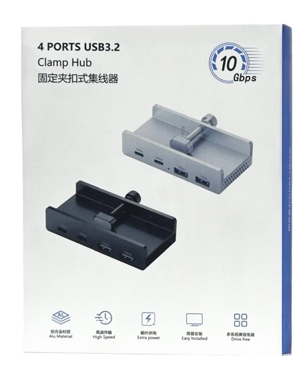 USB-С хаб Orico HCL-2A2C-SL USB3.2x2/USB-Cx2 серебристый