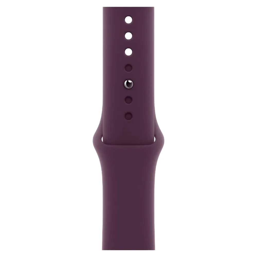 Умные часы Apple Watch Series 10 GPS, 46mm, Silver Aluminium Case with Sport Band M/L, Plum (Серебристый)